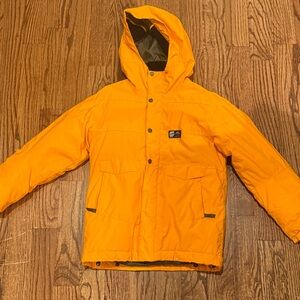 Kids Bright Orange Hooded orage ski Jacket